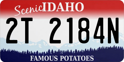 ID license plate 2T2184N