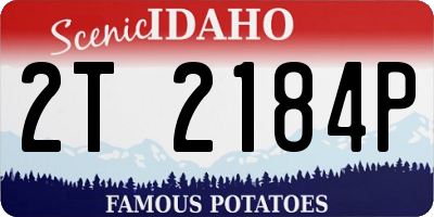 ID license plate 2T2184P