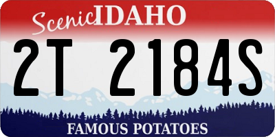 ID license plate 2T2184S