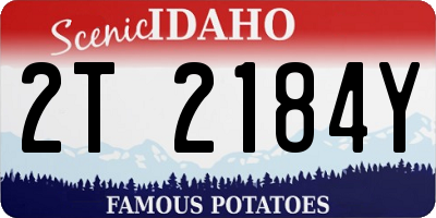 ID license plate 2T2184Y