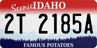 ID license plate 2T2185A