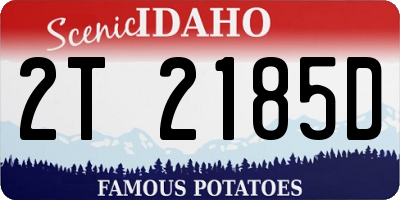 ID license plate 2T2185D