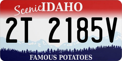 ID license plate 2T2185V