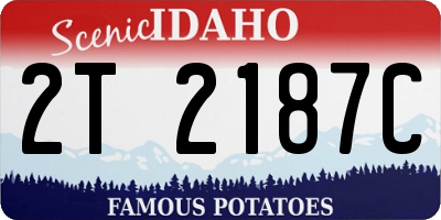 ID license plate 2T2187C