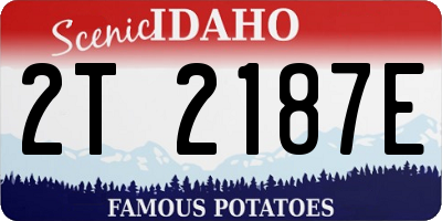 ID license plate 2T2187E