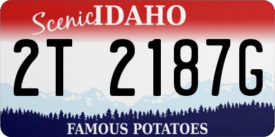 ID license plate 2T2187G