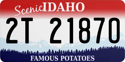 ID license plate 2T2187O