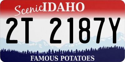 ID license plate 2T2187Y