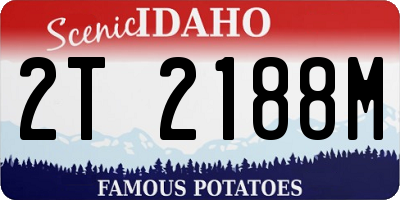 ID license plate 2T2188M