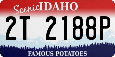 ID license plate 2T2188P