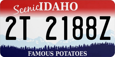 ID license plate 2T2188Z