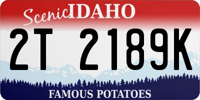 ID license plate 2T2189K