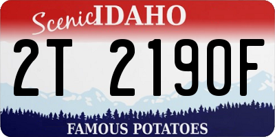 ID license plate 2T2190F