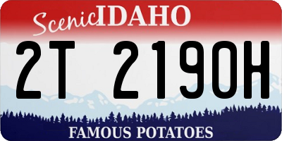 ID license plate 2T2190H