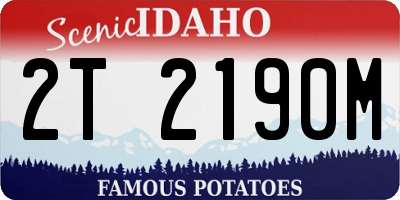 ID license plate 2T2190M