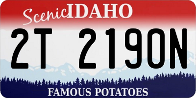ID license plate 2T2190N