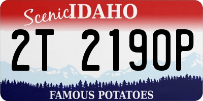 ID license plate 2T2190P
