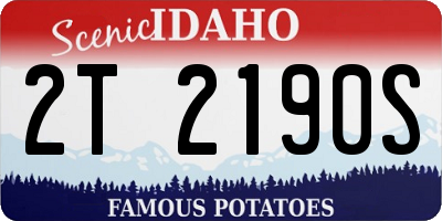 ID license plate 2T2190S