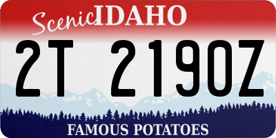 ID license plate 2T2190Z