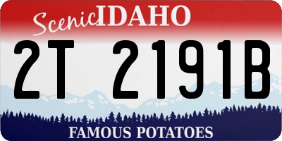 ID license plate 2T2191B