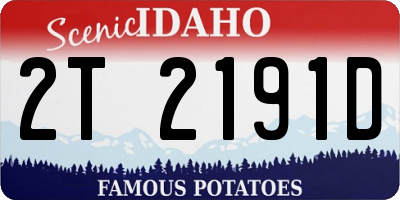 ID license plate 2T2191D