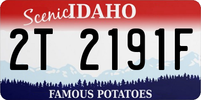 ID license plate 2T2191F
