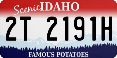 ID license plate 2T2191H