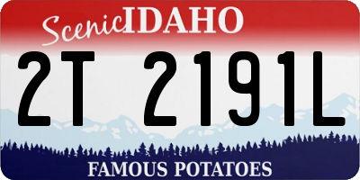 ID license plate 2T2191L