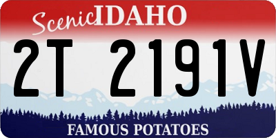 ID license plate 2T2191V