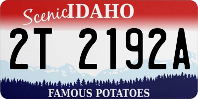 ID license plate 2T2192A