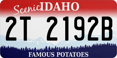 ID license plate 2T2192B