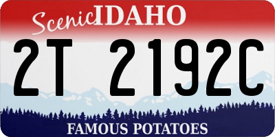 ID license plate 2T2192C