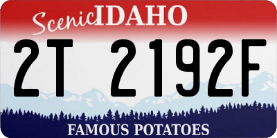 ID license plate 2T2192F