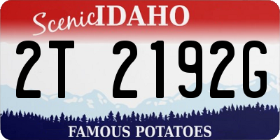 ID license plate 2T2192G