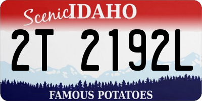 ID license plate 2T2192L