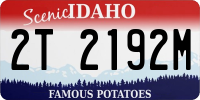ID license plate 2T2192M