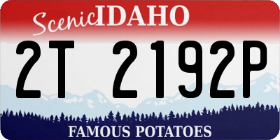 ID license plate 2T2192P