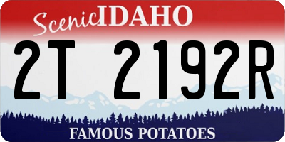 ID license plate 2T2192R