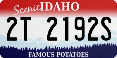 ID license plate 2T2192S