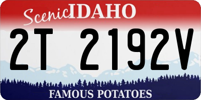ID license plate 2T2192V
