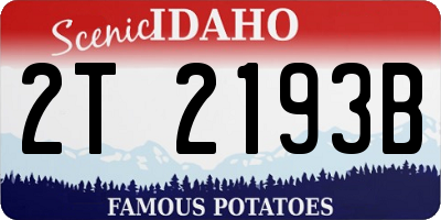 ID license plate 2T2193B