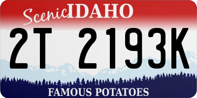 ID license plate 2T2193K