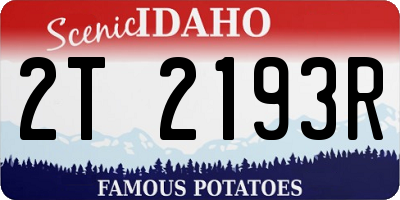 ID license plate 2T2193R