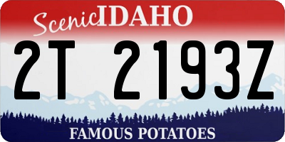 ID license plate 2T2193Z