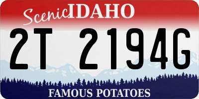 ID license plate 2T2194G