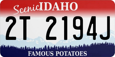 ID license plate 2T2194J