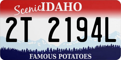 ID license plate 2T2194L