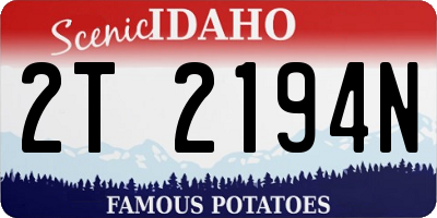 ID license plate 2T2194N