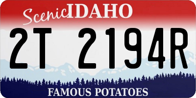 ID license plate 2T2194R
