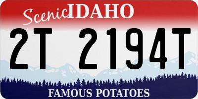 ID license plate 2T2194T